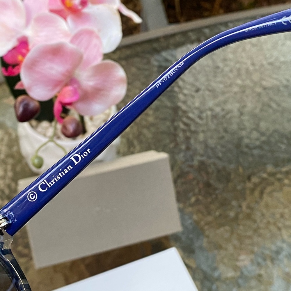 Christian Dior Blue Acetate Tie Dye Sunglasses - Picture 6 of 16